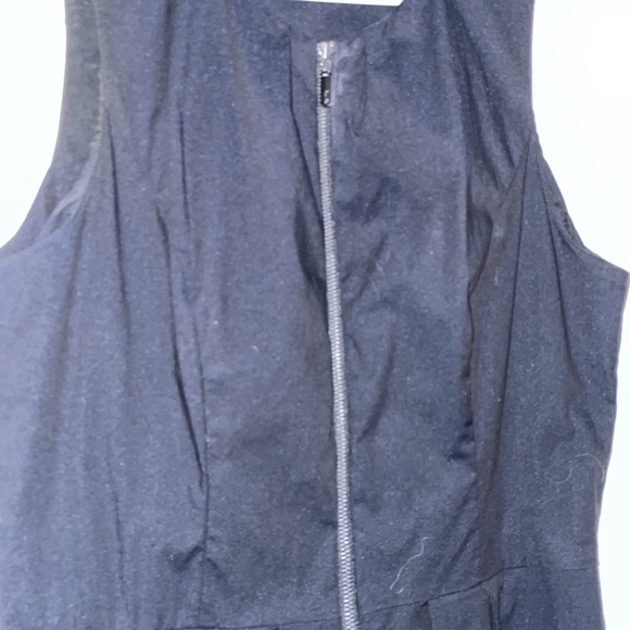 Cue Fit and Flare Black Dress with Front Zip - Picture 3 of 5